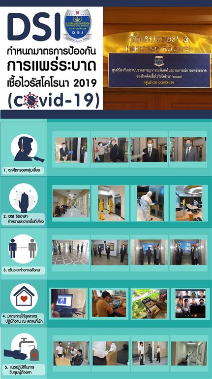DSI กำหนดมาตรการป้องกันการแพร่ระบาดเชื้อไวรัสโคโรนา 2019 (COVID-19)